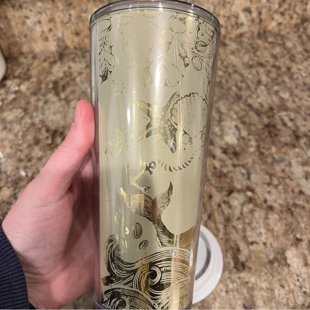 New Starbucks Philippines Gold White Whale Siren Cold Cup Asia Overseas